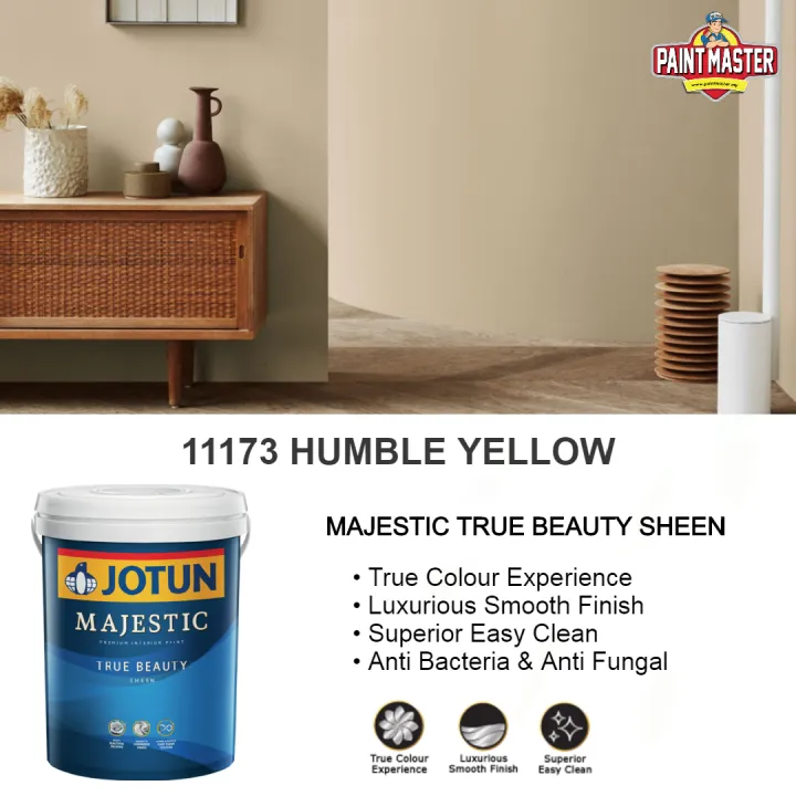 1L JOTUN MAJESTIC TRUE BEAUTY SHEEN 11173 HUMBLE YELLOW Lazada