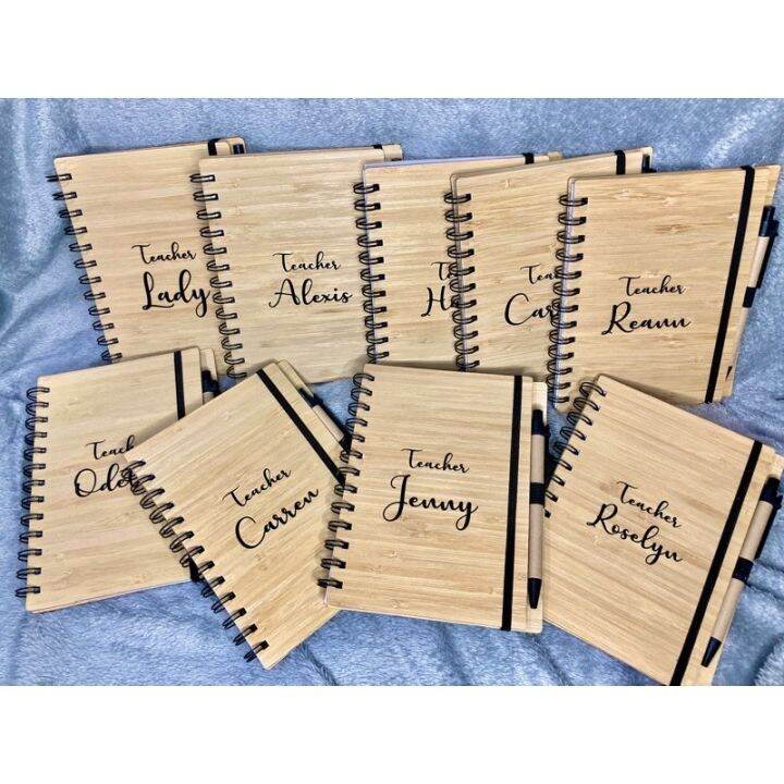 Customized Bamboo Notebook With Pen Lazada Ph