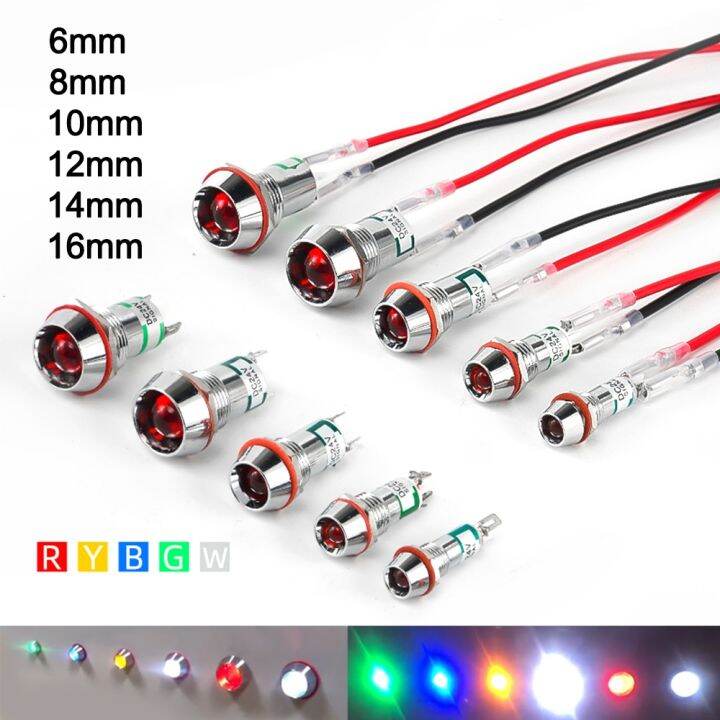 Mm Mm Mm Mm Mm Mm Waterproof Indicator Light Metal Led