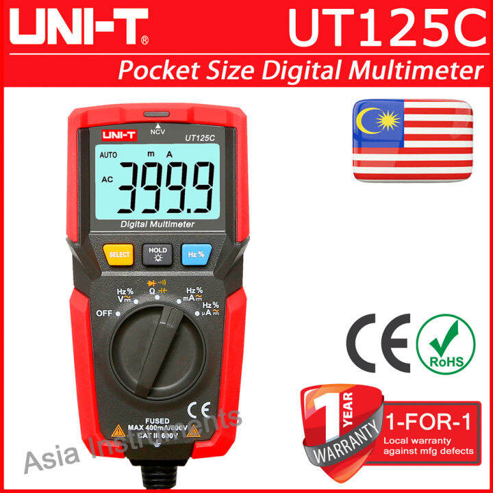 Uni T UT125C Pocket Size Digital Multimeter Lazada