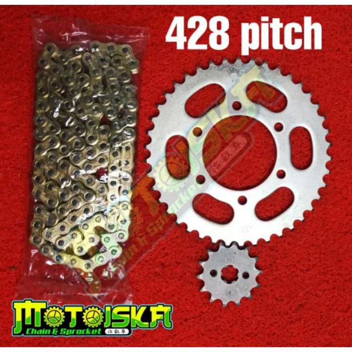 Rusi Sigma 250 428 Pitch Chain Sprocket Set Lazada PH