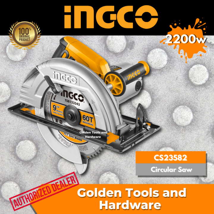 INGCO CS23582 Circular Saw 2200W GOLDEN IPT Lazada PH