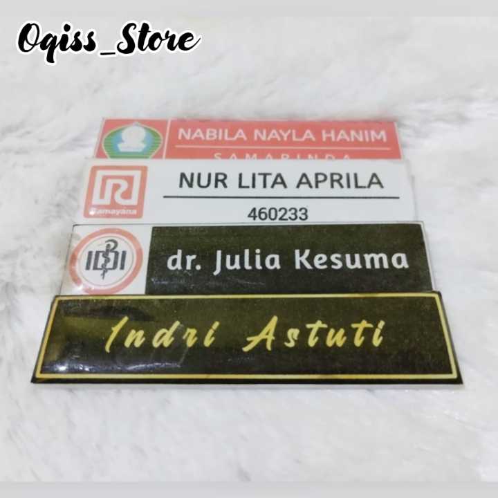 Name Tag Resin Akrilik Papan Nama Dada Akrilik Pin Nama Peniti