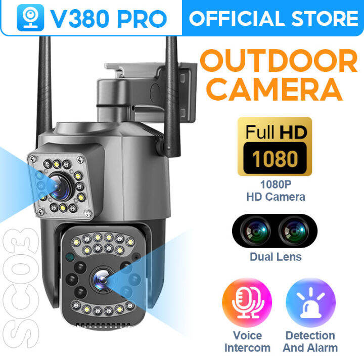 V Pro Hd P Cctv Camera Dual Lens Outdoor Waterproof Cctv