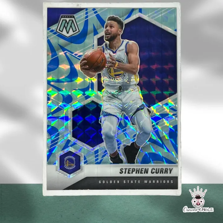 Mosaic Blue Reactive Prizm Stephen Steph Curry Silver Holo Card