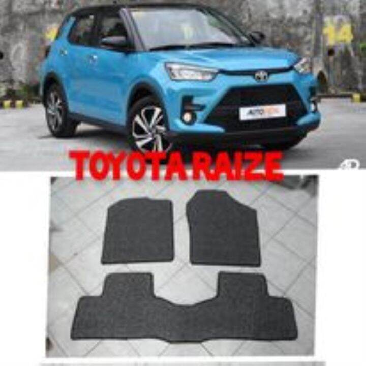 Toyota Raize Nomad Rubber Car Mat With Piping 1st 2nd Rows Nomad Custom