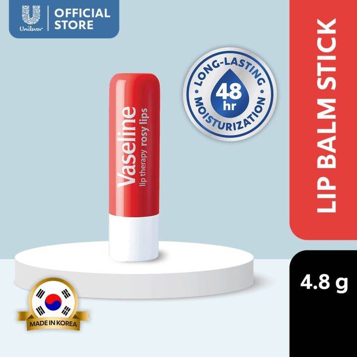 Vaseline Lip Therapy Rosy Lips Lip Balm Stick With Petroleum Jelly 4 8G