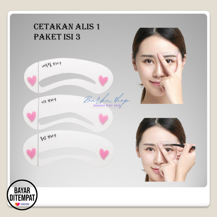 Cetakan Alis In Mini Eyebrow Template Kit In Pencetak Alis