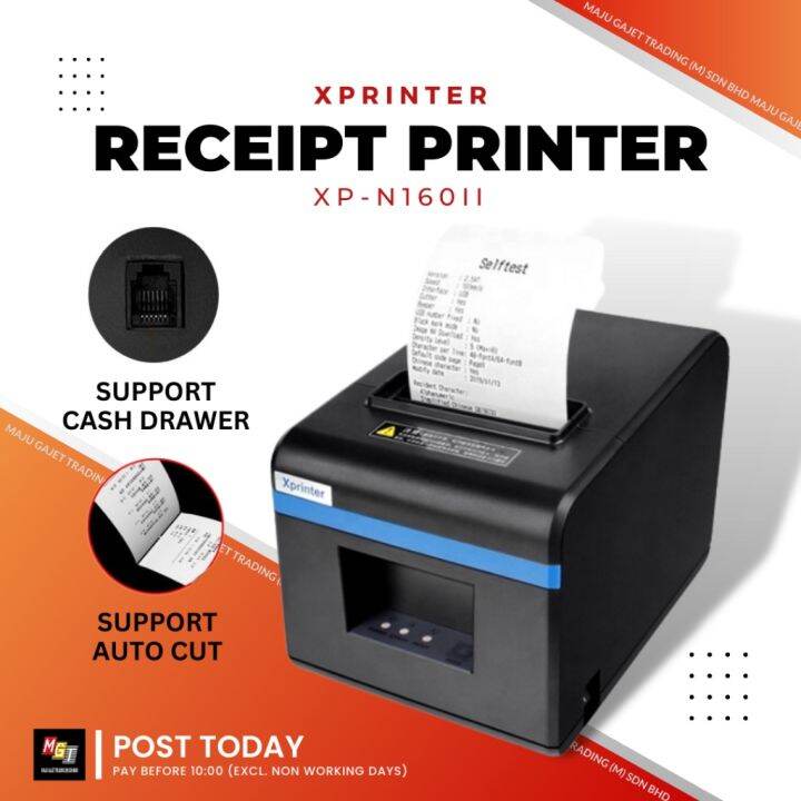 Thermal Receipt Printer Xprinter XP N160II Cashier Machine Resit 80mm