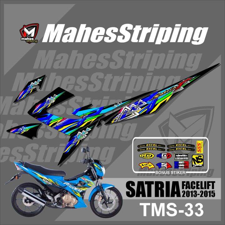 Sticker Striping Lis Variasi Satria F 150 FACELIFT KARBU Desain