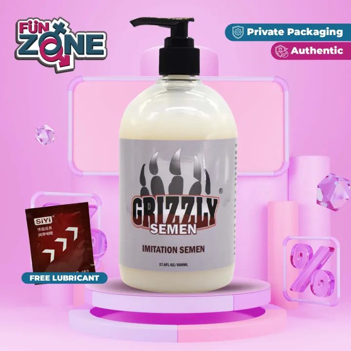 Funzone GRIZZLY Semen 500ml Premium Personal Lubricant Vagina Anal Lube