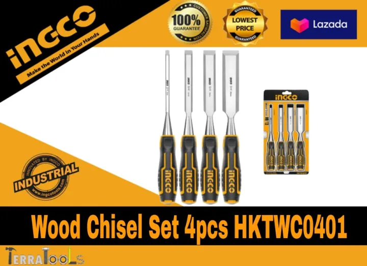 INGCO 4pcs 140mm Cr V Wood Chisel Set HKTWC0401 Lazada PH