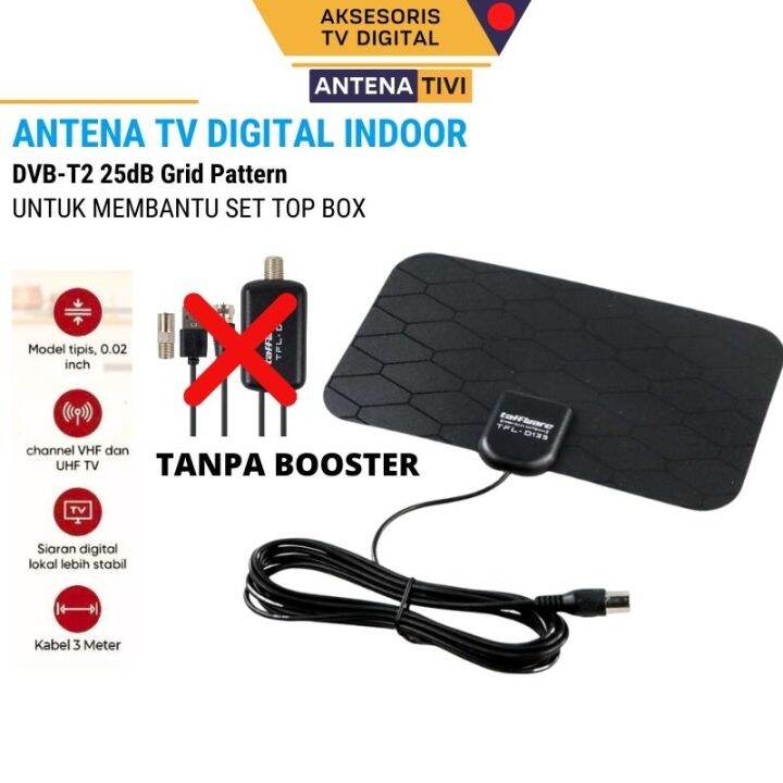 Taffware Antena Tv Digital Indoor Dvb T Db Spider Jack Male Tangkap