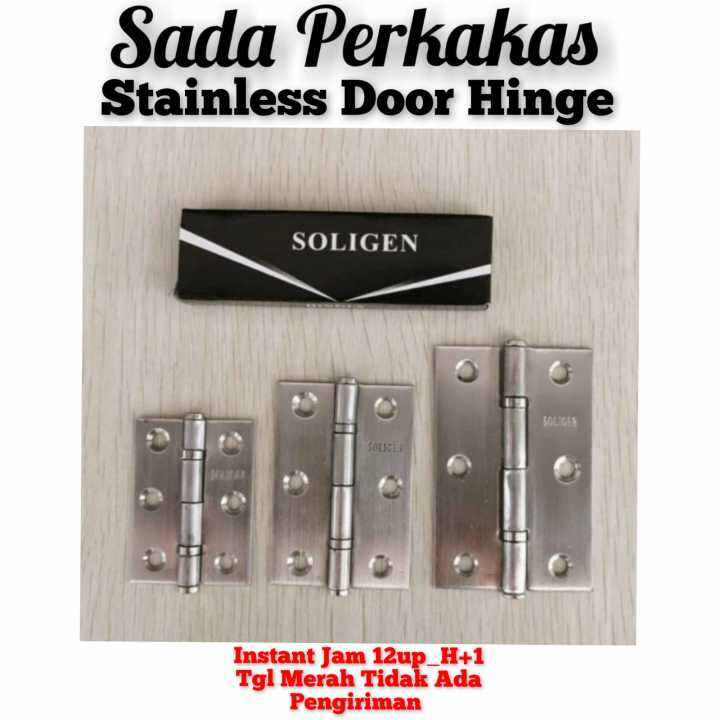 Engsel Pintu Inch Soligen Stainless Door Hinge Jendela Lemari