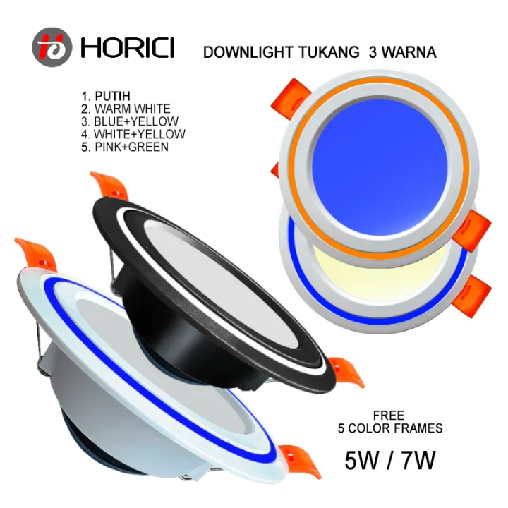 MODEL BARU MEREK HORICI ASLI FULL TERANG 5W 7W LAMPU DOWNLIGHT LED