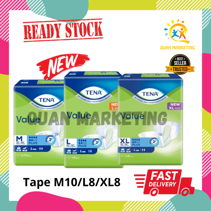 Tena Tape Value Adult Diaper M L Xl Pack Adults Diapers