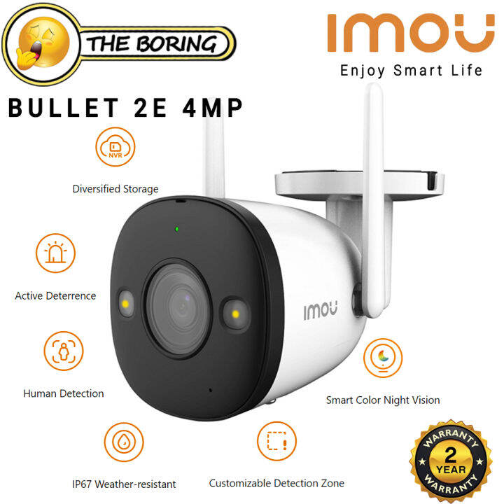 Imou Bullet 2E 4MP 1440P 2K Smart AI Human Detection IP67 Color Night