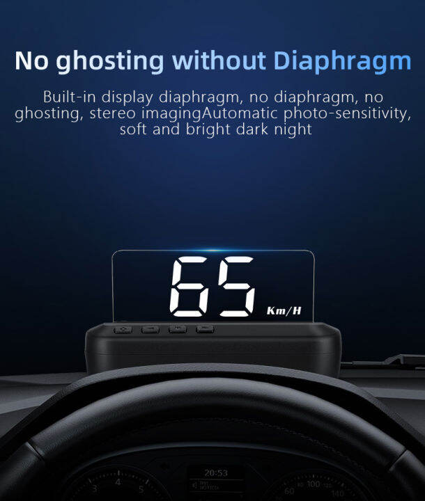 C Car Hud Gauge Head Up Display Obd Display Vehicle Speedometer