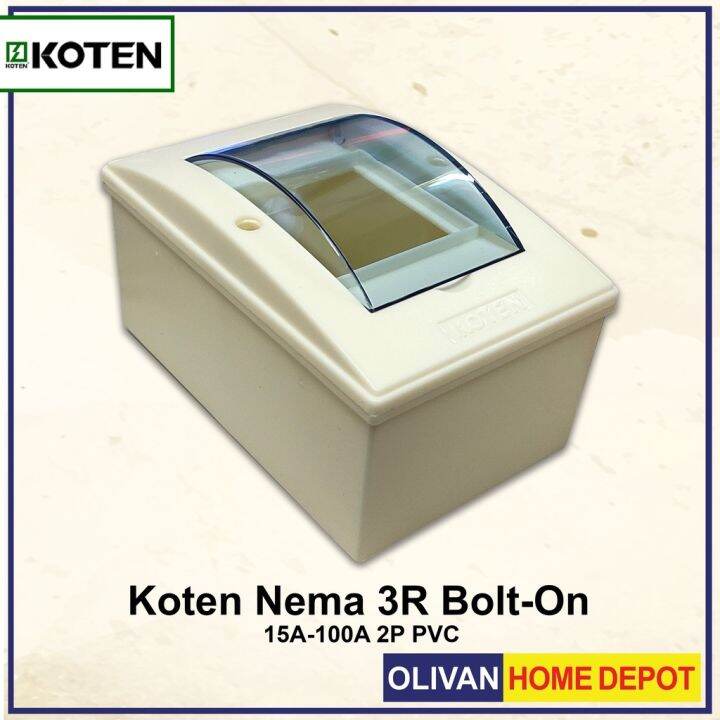 KOTEN Nema 3R Bolt On For 15 100 Ampere Circuit Breaker Metal PVC