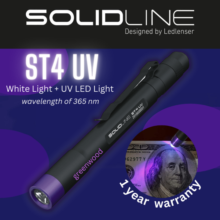 SOLIDLINE ST4 UV 180 Lumens 70 Meters 2xAAA Designed By Ledlenser