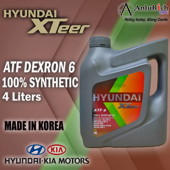 Hyundai Xteer Atf Dexron Synthetic Liters Lazada Ph