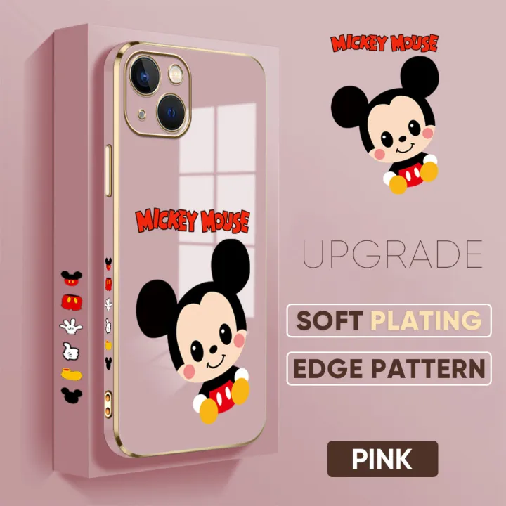 Casing Realme 9 Pro Plus Sarung HP Lapisan Pola Kotak Mickey Mouse