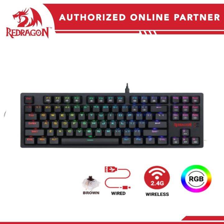 Cod Redragon Knight K Kns Dual Mode Rgb Mechanical Gaming Keyboard