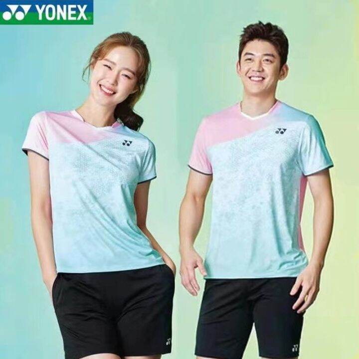 ↂ Yonex badminton clothing men s and women s sports short sleeved quick