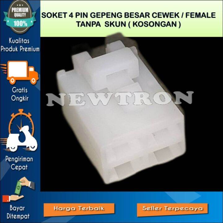 Isi Pcs Soket Kabel Pin Besar Cewek Female Tanpa Skun Bahan