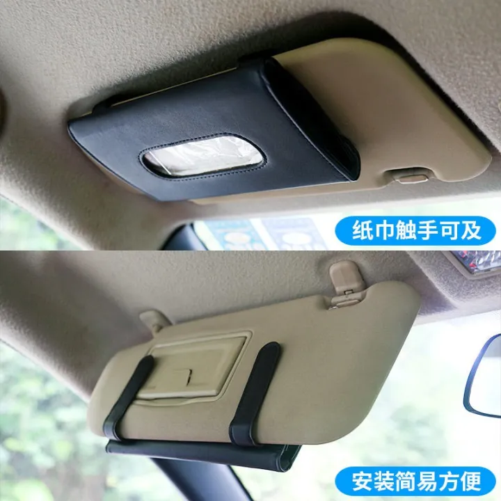 Car Hanging Type Tissue Box Hanging Sun Visor Sunroof Pumping Box