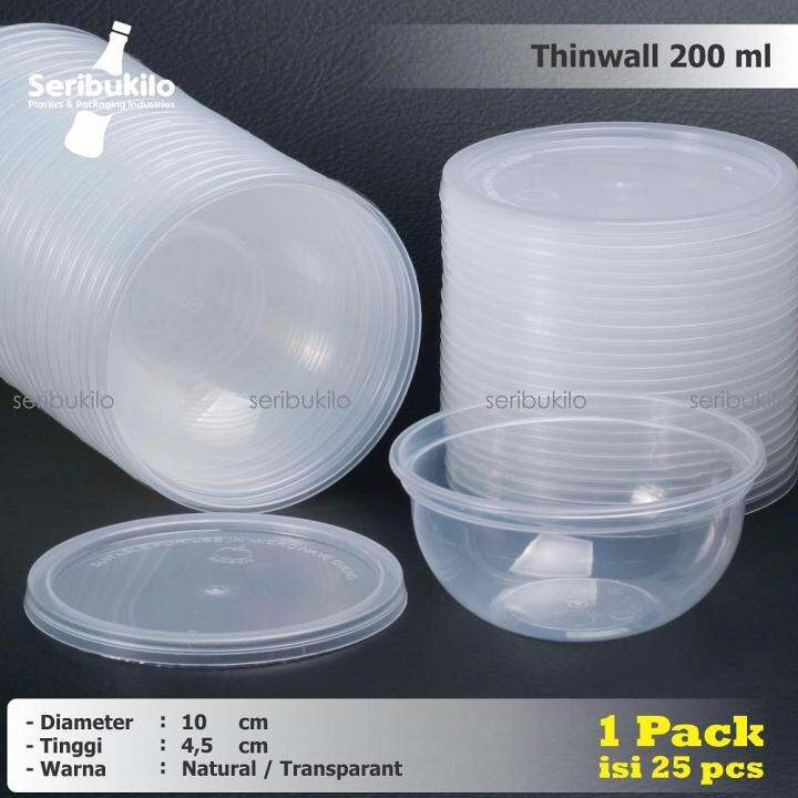 Thinwall Ml Mangkok Plastik Cup Puding Merk Aeco Isi Pcs