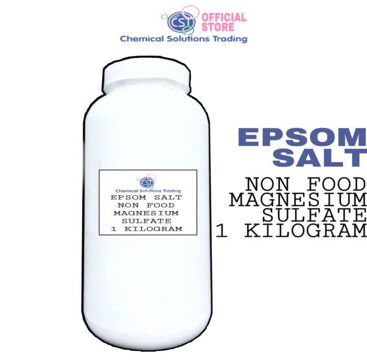 Epsom Salt Magnesium Sulfate Heptahydrate Non Food Grade 1Kg Bottle