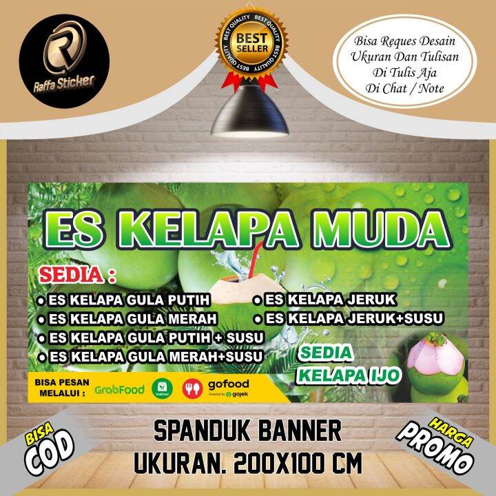 Spanduk Banner Backdrop Es Kelapa Muda Spanduk Es Kelapa Muda Viral