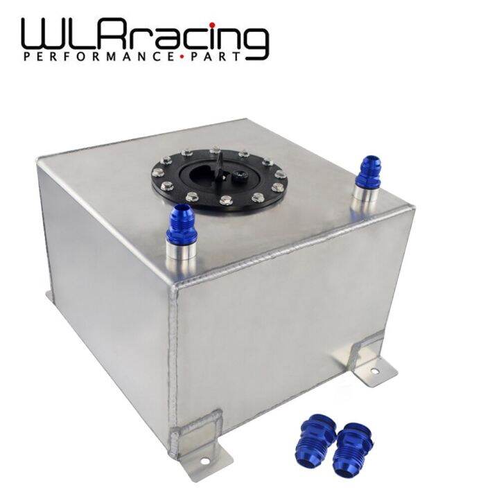 WLR RACING 20L Aluminum Fuel Surge Tank With Cap Foam Inside Mirror