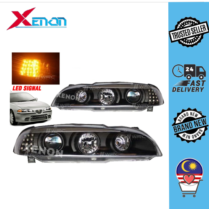 Proton Perdana V Projector Head Lamp With Led Set Pcs Lazada