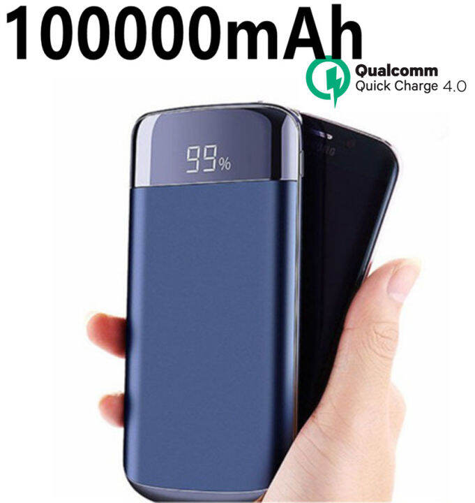 COD Powerbank Original 100000mAh Powerbank With 2 Usb Output 2 1A Fast