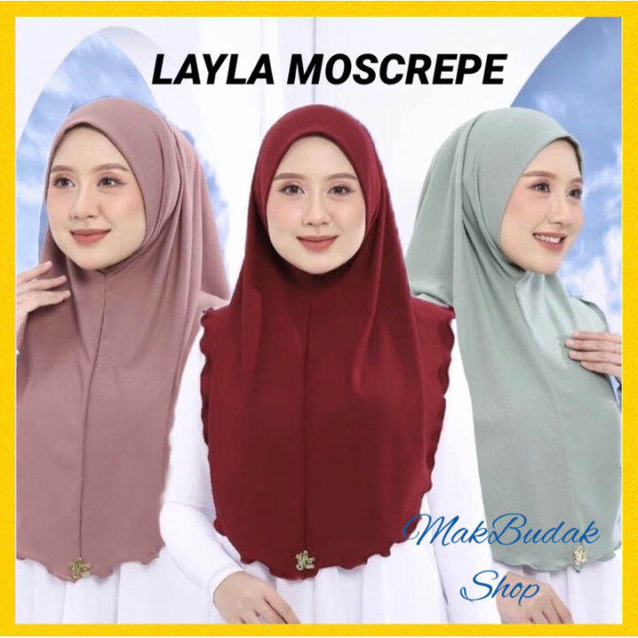 TUDUNG SARUNG BAWAL LAYLA MOSCREPE TAYA BEATS FAEZAH ILAI BIDANG 45