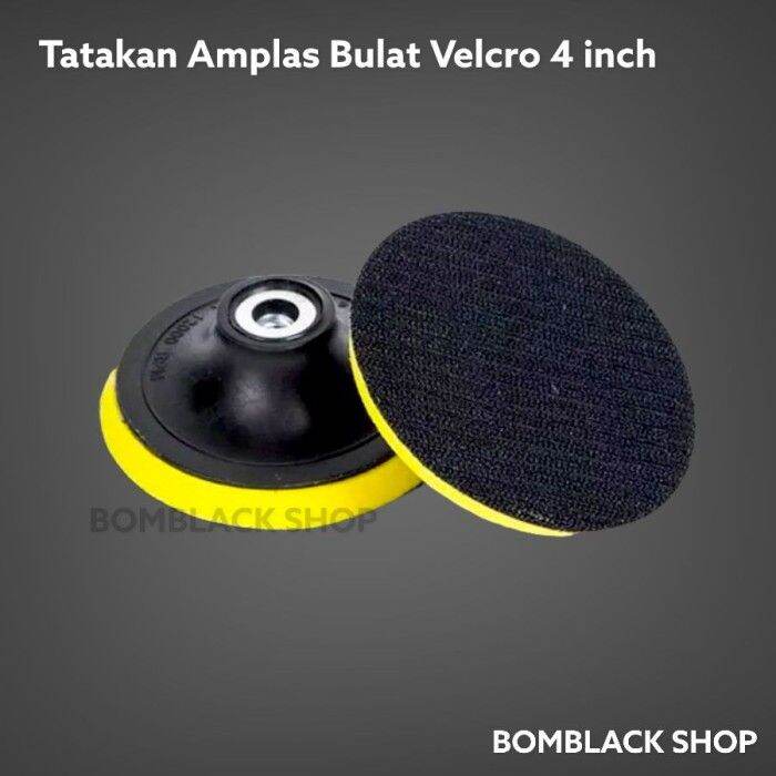 Tatakan Amplas Velcro Bulat Inch Pad Perekat Gerinda Tangan Mm