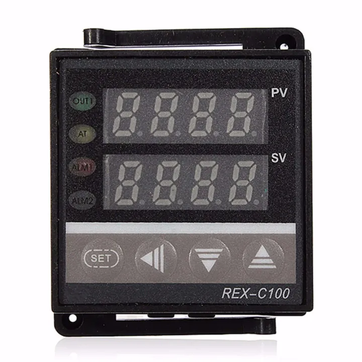 KKmoon ดจตอล LCD PID REX C100ตวควบคมอณหภมชด K Max 40A SSR