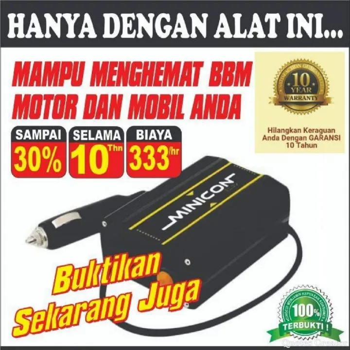 STABILIZER DAN PENGHEMAT BBM MINICON MOBIL Barang Asli Garansi Pabrik