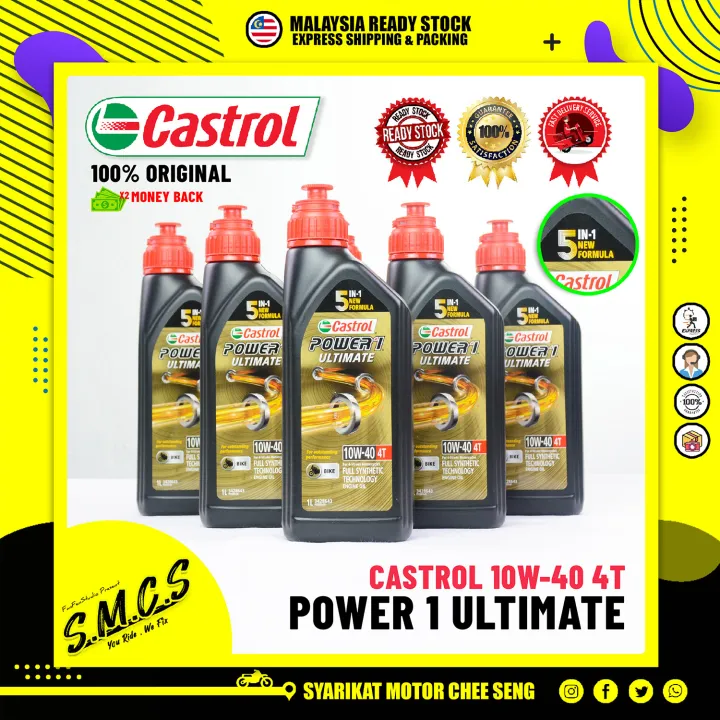 Castrol 10W40 Power 1 Ultimate Fully Synthetic 4T Oil 100 Original