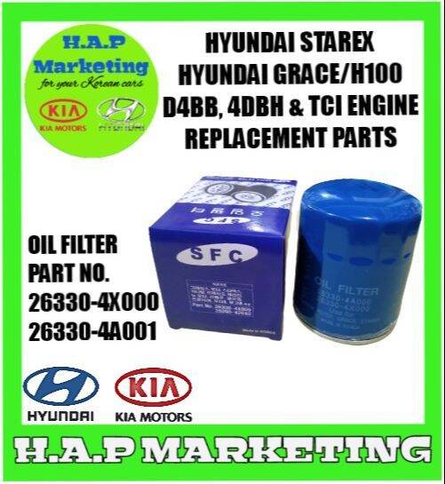 Oil Filter For Hyundai Starex Hyundai Porter H For Tci Engine