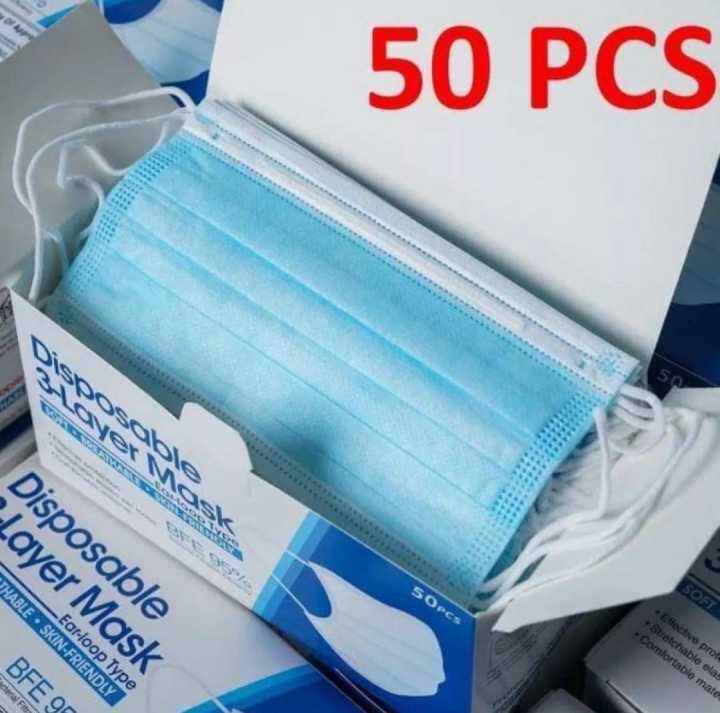 Masker 3 Ply 1 Box Isi 50 Pcs Lazada Indonesia