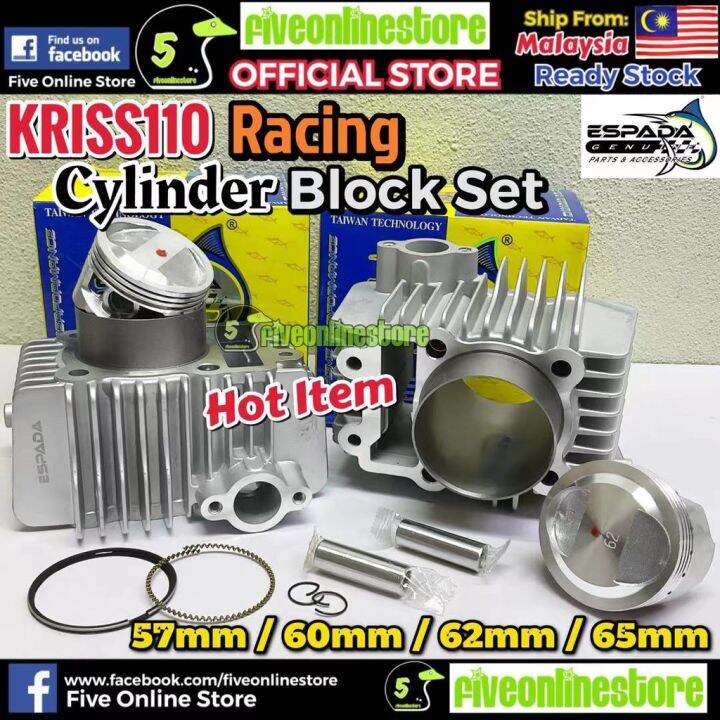 100 Original Espada Racing Block Set Modenas KRISS 110 KRISS110 57MM