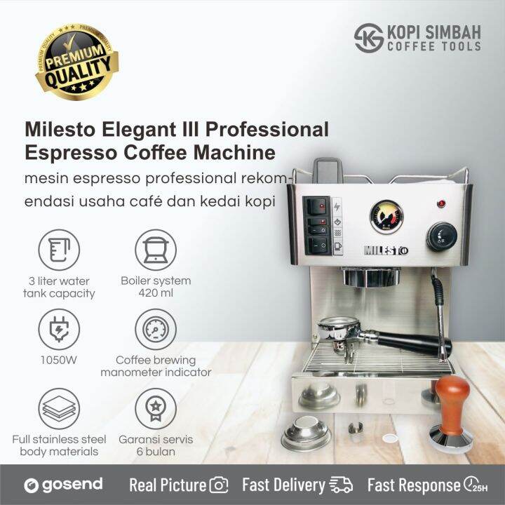 Espresso Coffee Maker MILESTO ELEGANT III Mesin Pembuat Kopi Alat