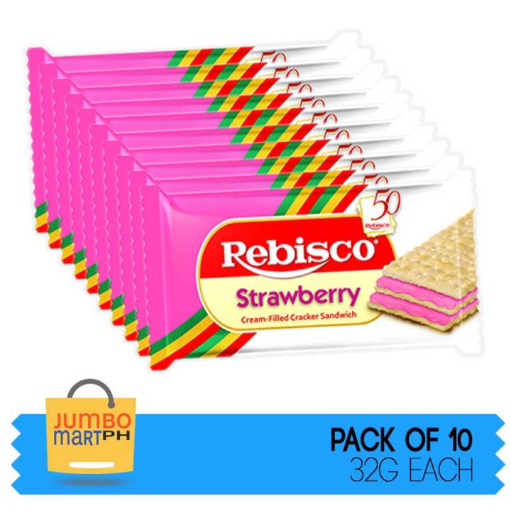 Rebisco Strawberry Cracker Sandwich G Pack Of Lazada Ph