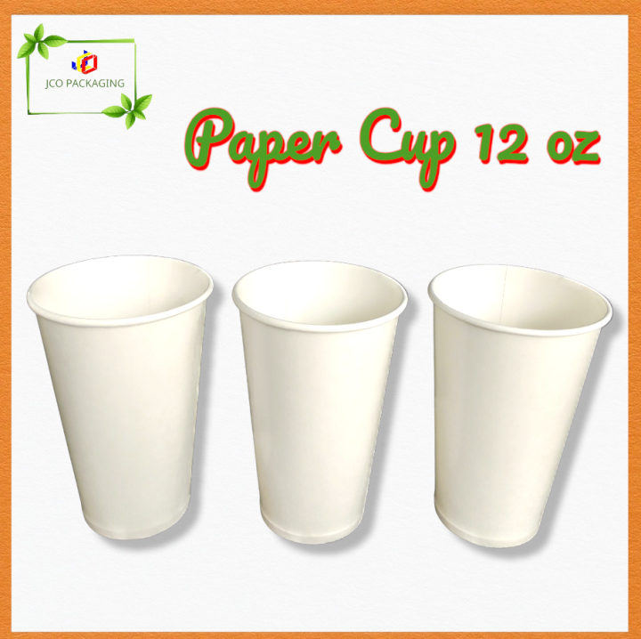 50pcs PAPER CUP 12 Oz Without Lid Plain White Laminated Lazada PH