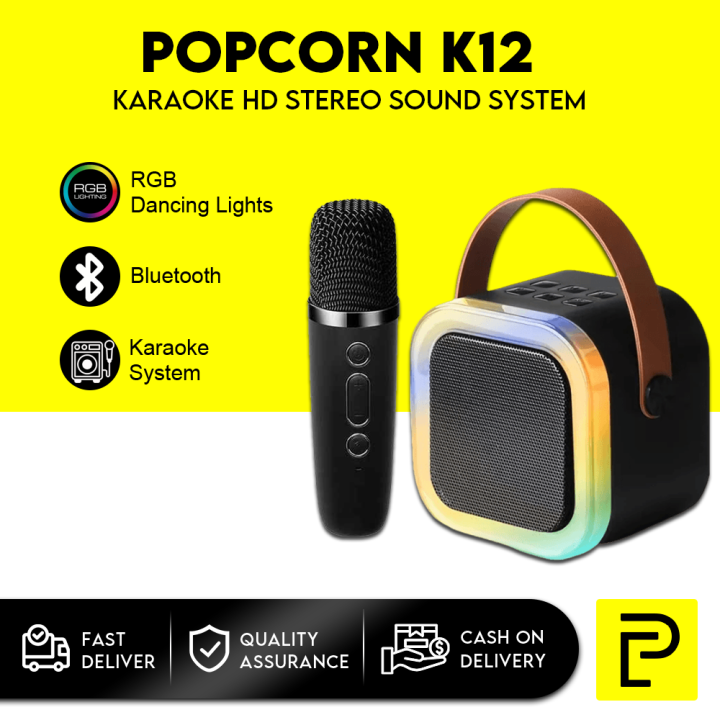 Popcorn Wireless Bluetooth Speaker With Microphone Portable Colorful