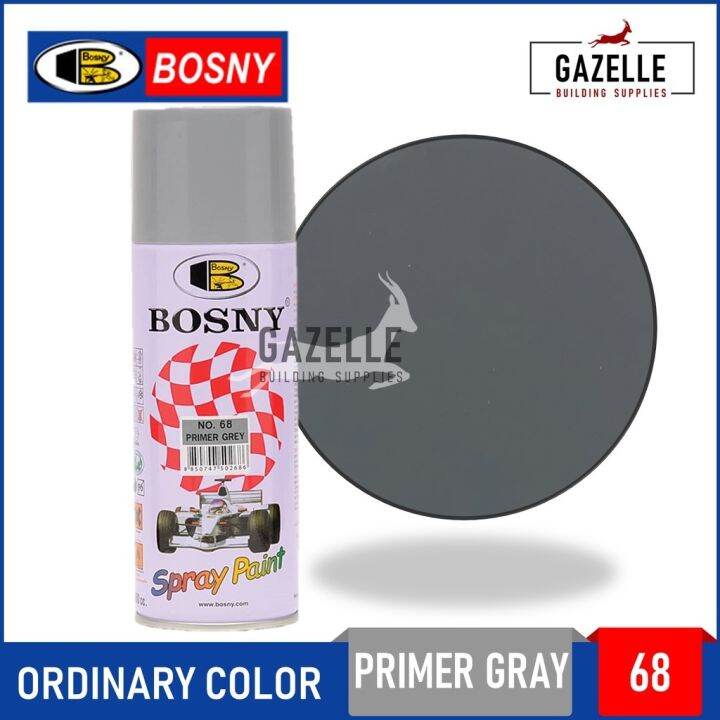 Bosny Ordinary Color Acrylic Spray Paint Primer Grey Lazada Ph