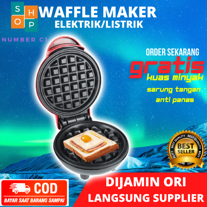 Mesin Pembuat Waffle Maker Electric Elektrik Mini Egg Waffle Maker